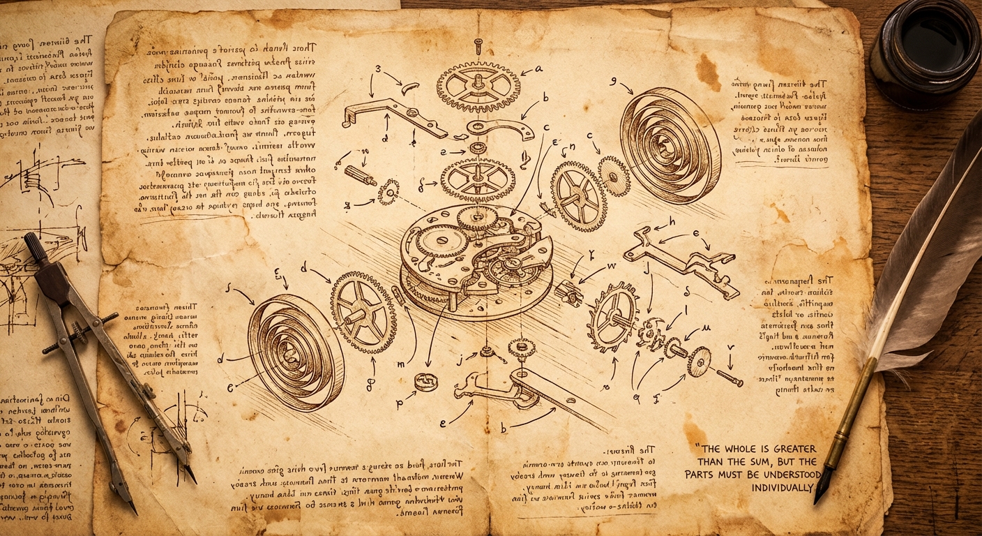 A complex workflow broken down into discrete, delegatable steps with clear inputs and outputs